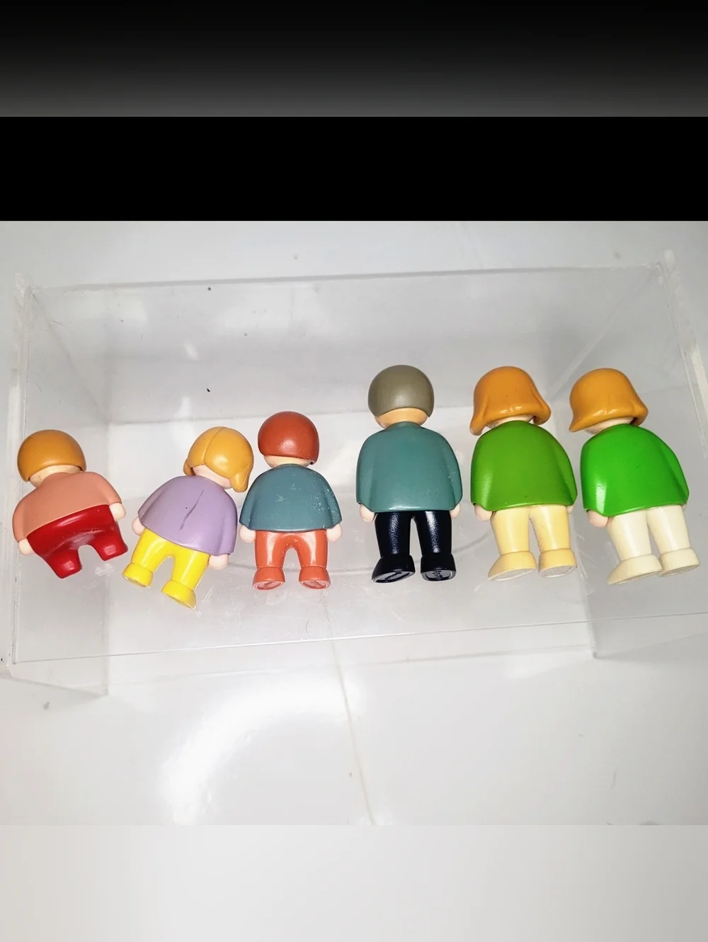 Playmobil Vintage 1990s 6 Family Figure Set with Police Jet Ski